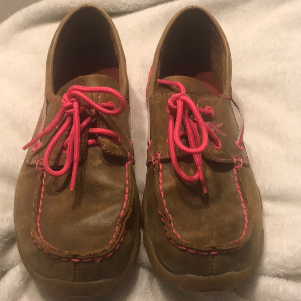 Women's Twisted X Neon Pink Driving Moccasins